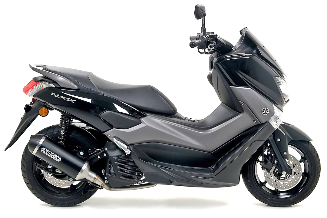 Escape ARROW DARK URBAN para Yamaha N-Max 155 2017-, aluminio negro (Solo con colector ARROW)