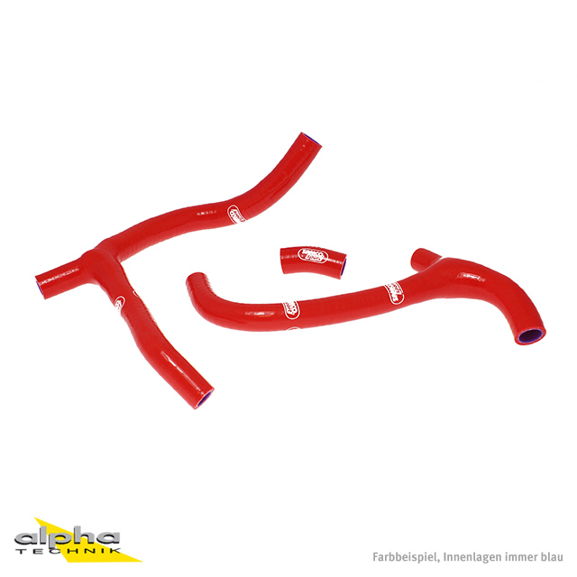 Kit de mangueras de silicona SAMCO SPORT con pieza en Y - Diseño de competición rojo para Honda CRF450R modelo 2009-2012