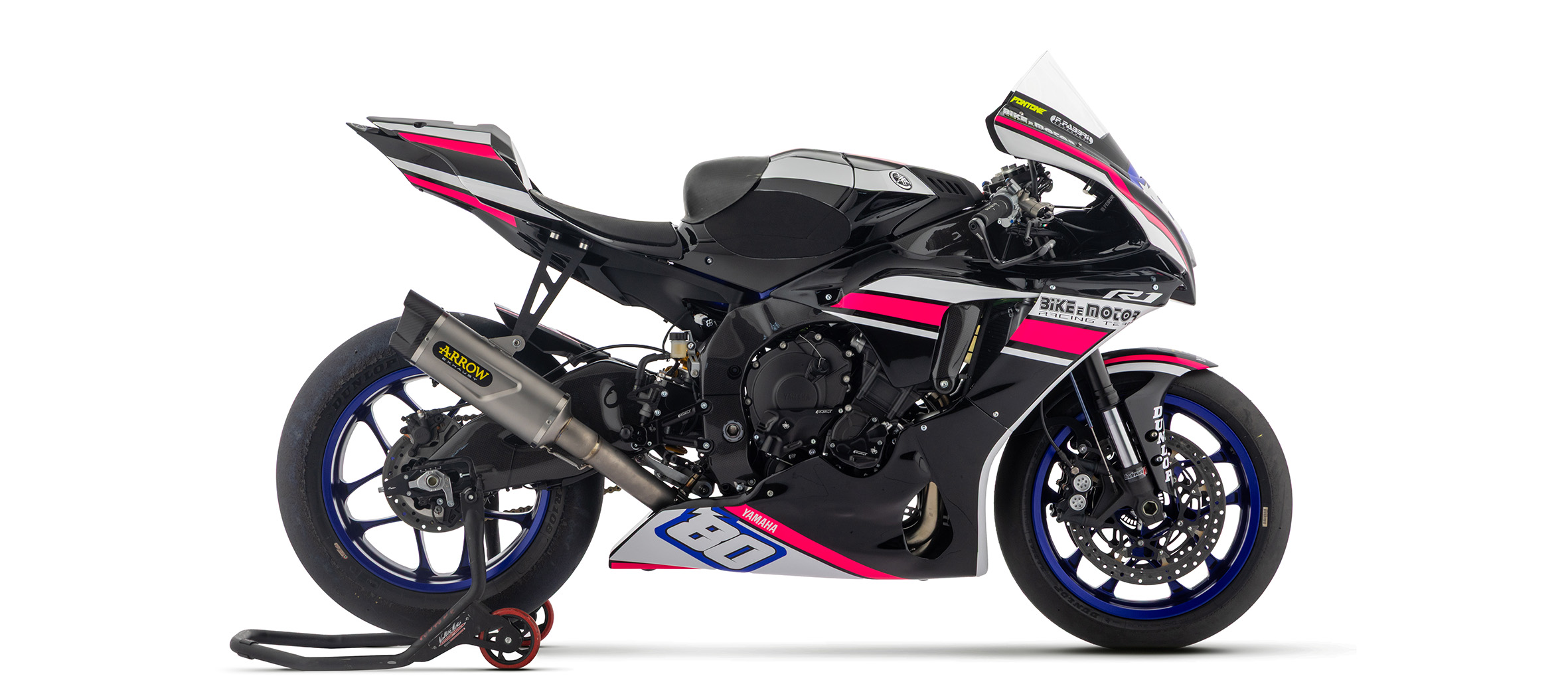 Sistema completo ARROW COMPETITION con silenciador Indy Race Evo para Yamaha YZF-R1 modelo 2025-