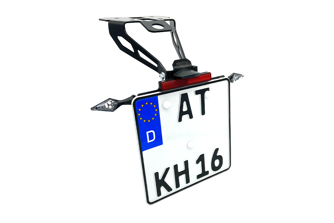 Soporte de matrícula alpha Technik para Suzuki GSX-S1000GT y GSX-S1000GX, Tipo WEK0 / WEK3, Año de modelo 2021-
