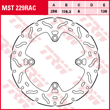 TRW disco de freno Deportiva Fija MST229RAC