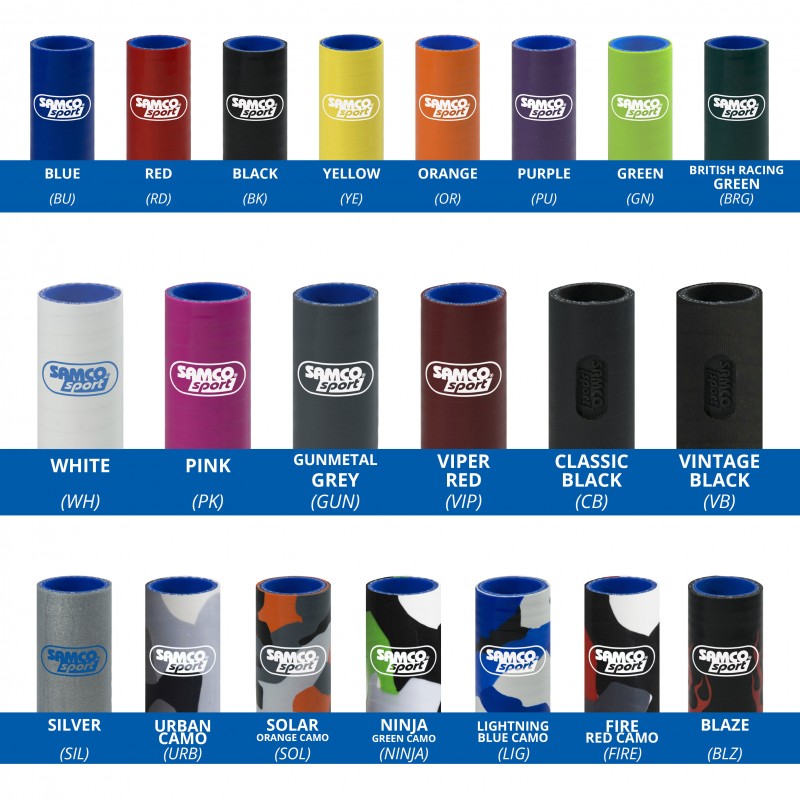 Manguera de silicona recta SAMCO SPORT amarilla, diámetro interior 13 mm