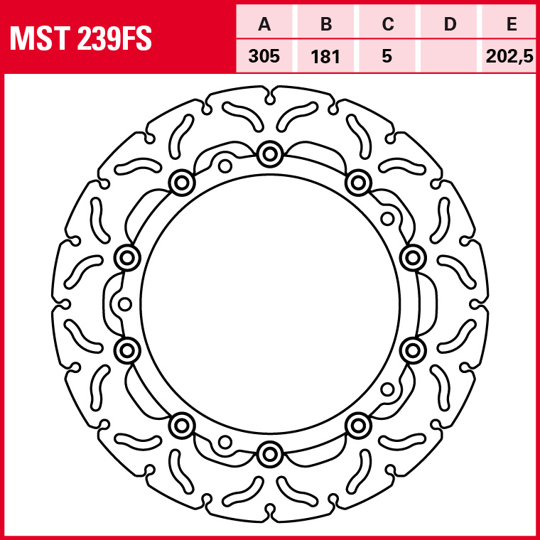 TRW disco de freno Sistema Flotante BMW MST239FS