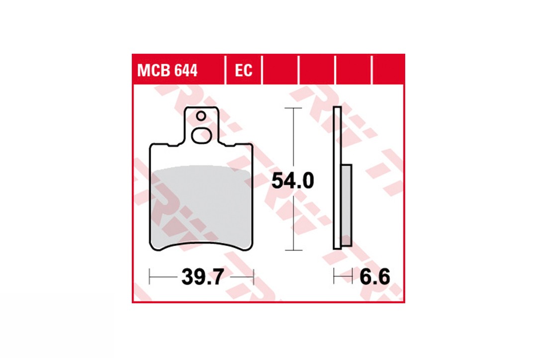 TRW pastillas del frenosatz MCB644EC anterior, delanteroe