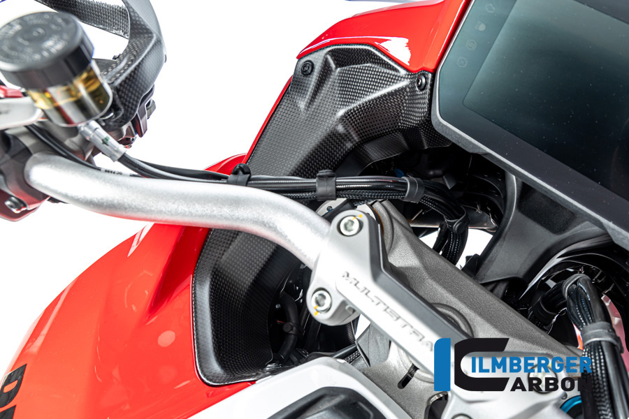 Cubierta de Carbono Ilmberger lado izquierdo junto al salpicadero, mate, Ducati Multistrada V4 2020-