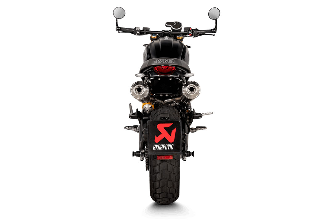 Línea Akrapovic Slip-On (Titanio) para Ducati Scrambler 1100 a partir del año de modelo 2021-
