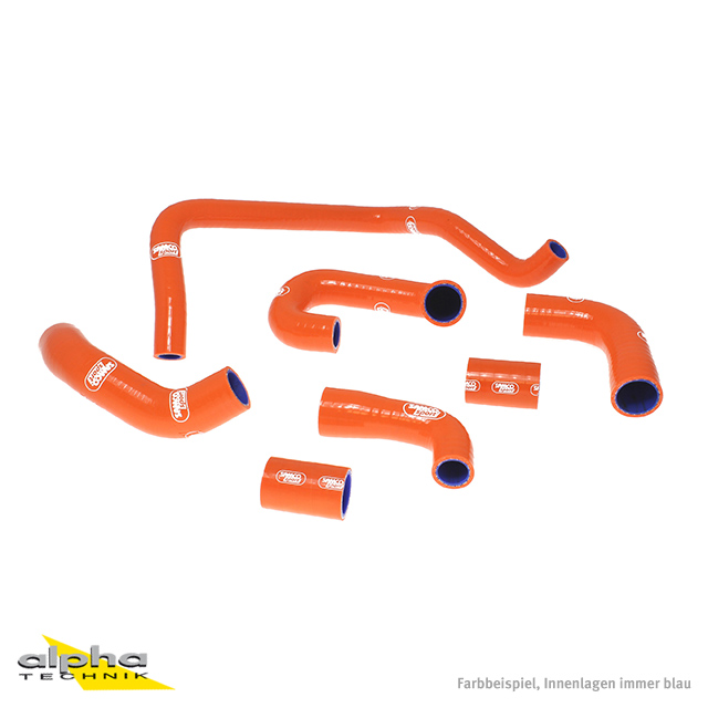 Kit de mangueras de silicona SAMCO SPORT naranja para KTM 990 Super Duke R año del modelo 2008-2014