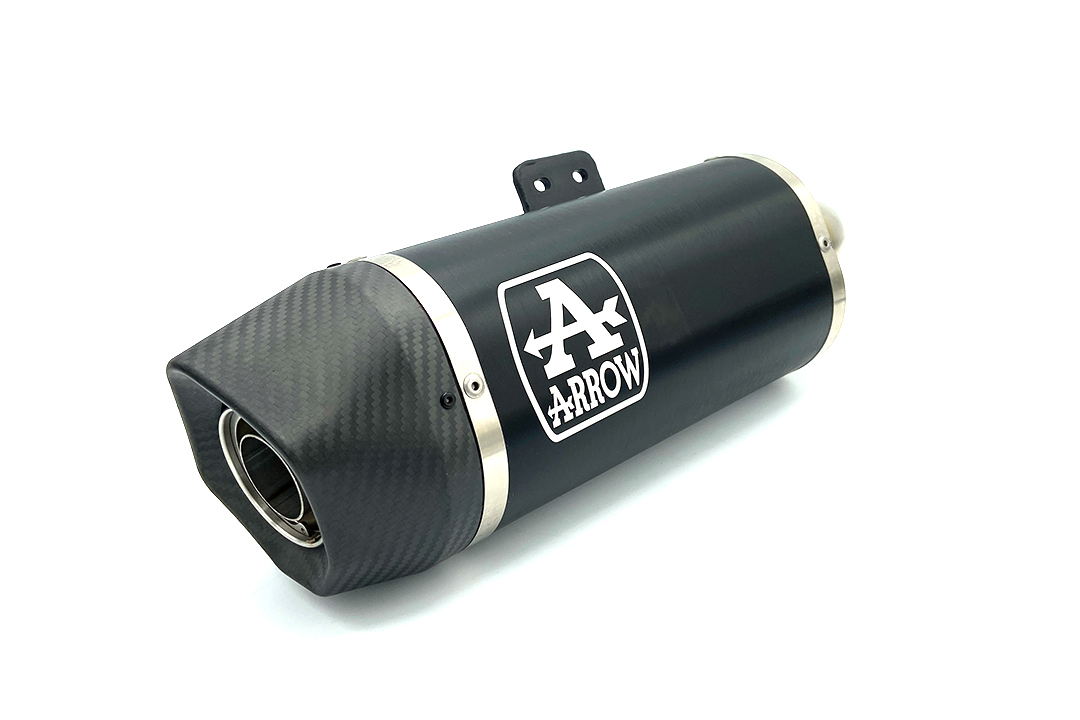 Silenciador ARROW DARK INDY RACE con tapa de carbono para BMW F900R y F900XR a partir del modelo 2020, Aluminio negro