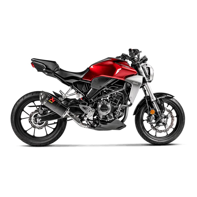 Línea Slip-On Akrapovic (Carbono) Honda CB300R Año del modelo 2018-2020