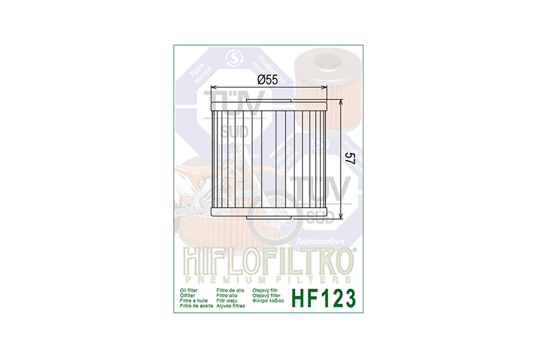 HIFLO filtro de aceite HF123 para varios modelos de Kawasaki