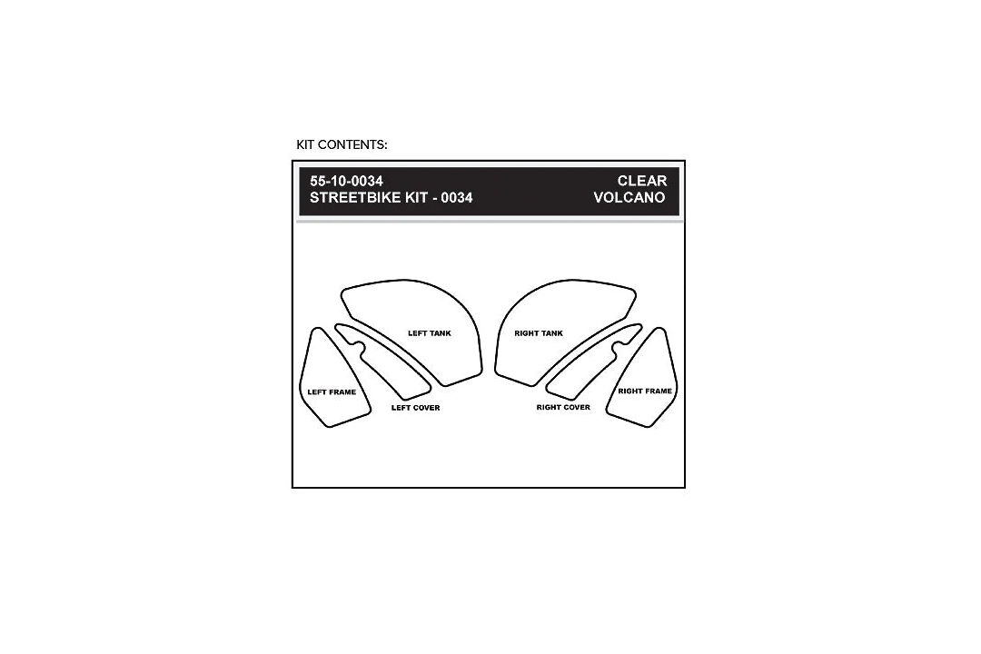 Stompgrip transparente, Icon, para Kawasaki ZX10R Ninja, 2008-2010