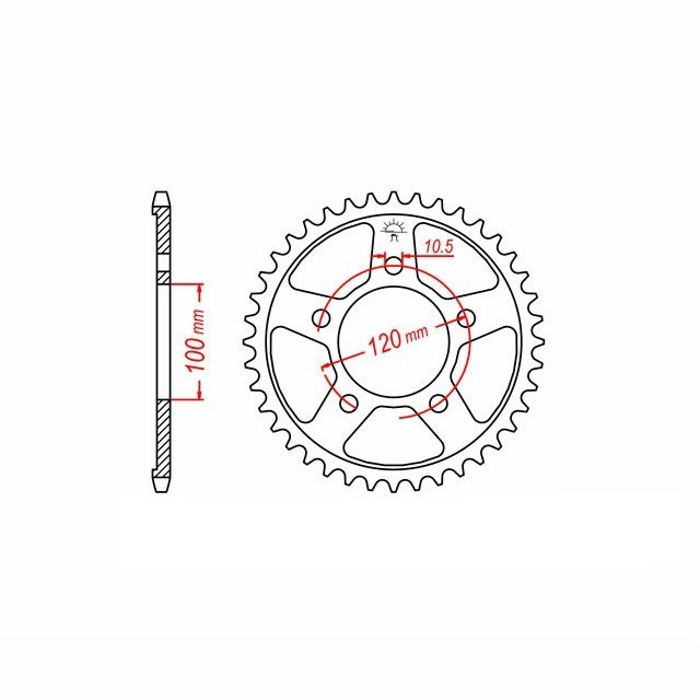 Kit de transmisión DID con cadena 525VX3, color estándar, para Aprilia SMV750 Dorsoduro (Factory)