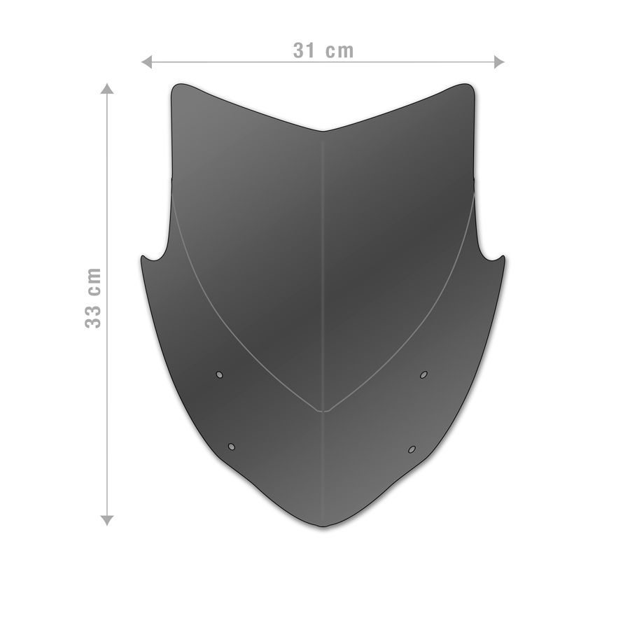 Barracuda Windschild Aerosport Plexiglas für Kawasaki Z1100 2026-