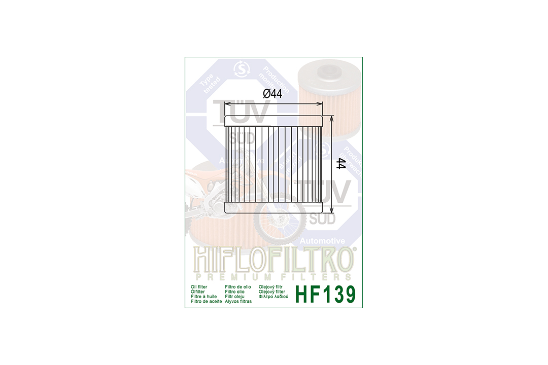 Filtro de aceite HIFLO filtro de aceite HF139 para varios modelos CCM / Kawasaki / Suzuki