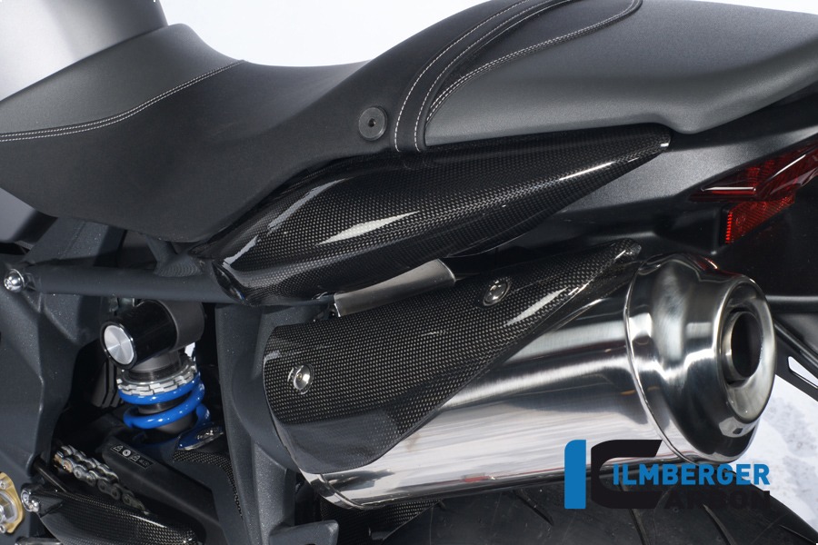 Tapa lateral de carbono Ilmberger bajo el asiento lado izquierdo, Carbono