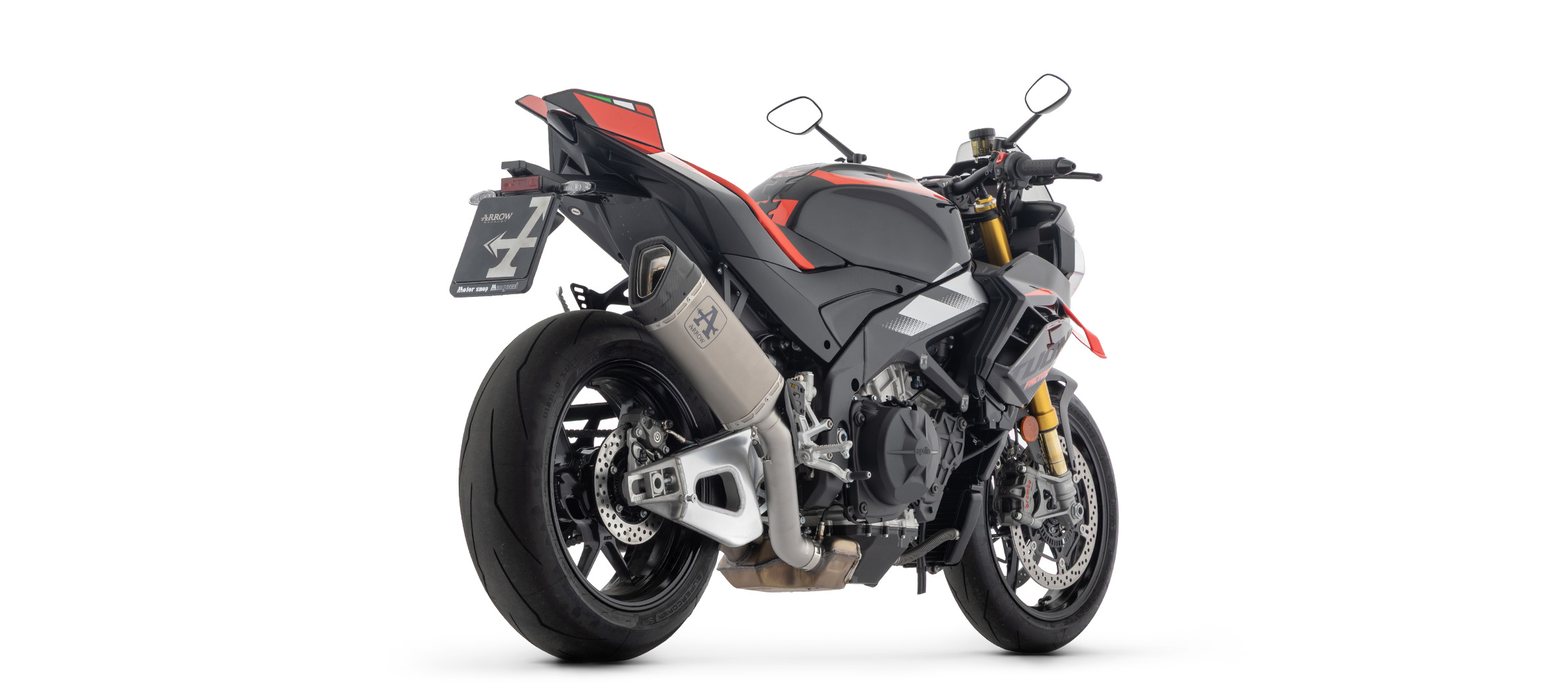 Escape de Competición ARROW PISTA con Tubo Intermedio de Acero Inoxidable para Aprilia RSV4 1100 Factory 2021- , Tuono V4 2025-