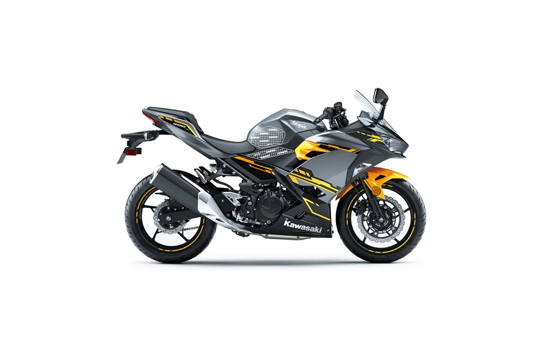 Stompgrip negro, Icon, para Kawasaki Ninja 400, 2018-2024