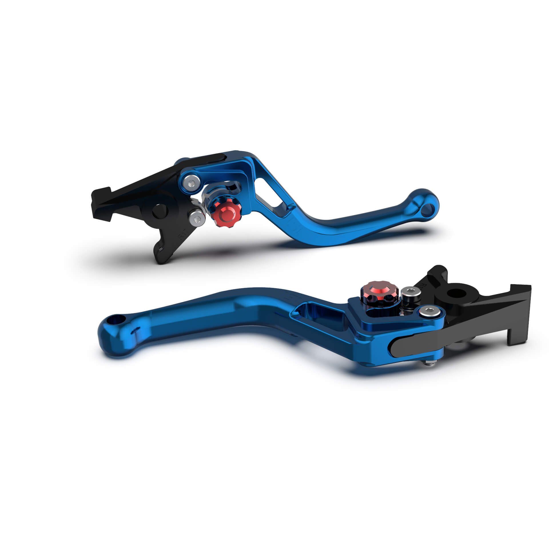 Maneta de freno LSL BOW R48R, corta, azul/rojo