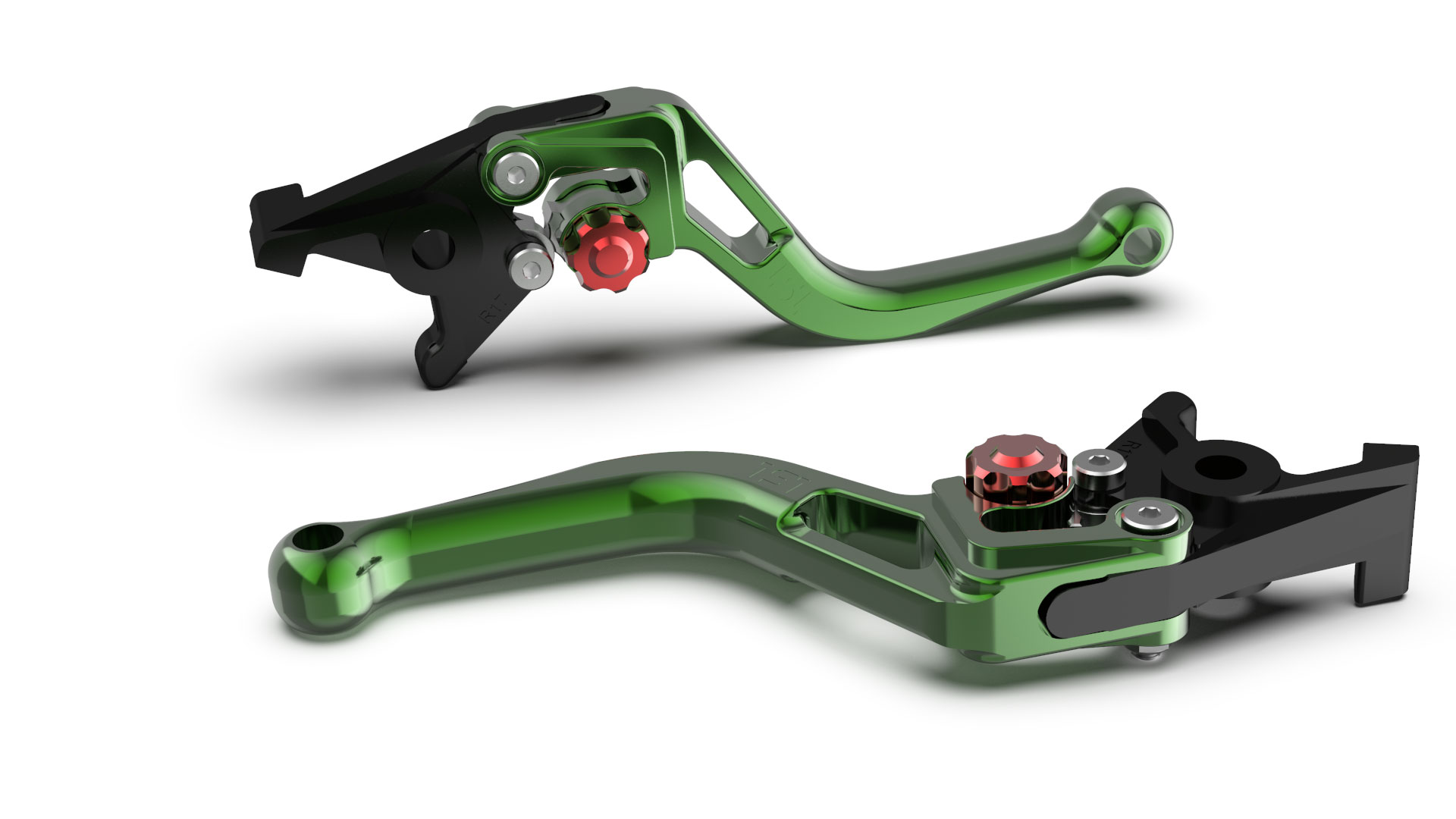 Maneta de freno LSL BOW R82, corta, verde/rojo