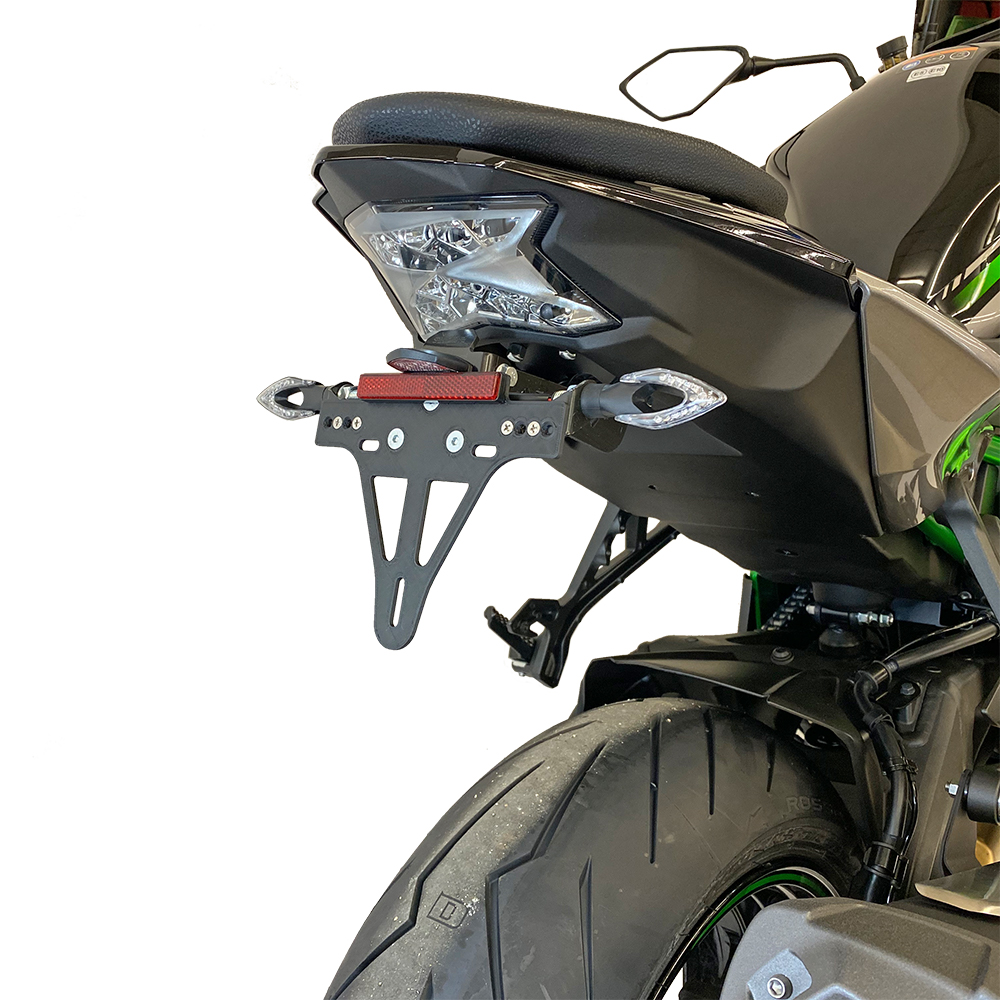 Soporte de matrícula alpha Technik para Kawasaki Z H2; Tipo ZRT00K; Año del modelo 2020-