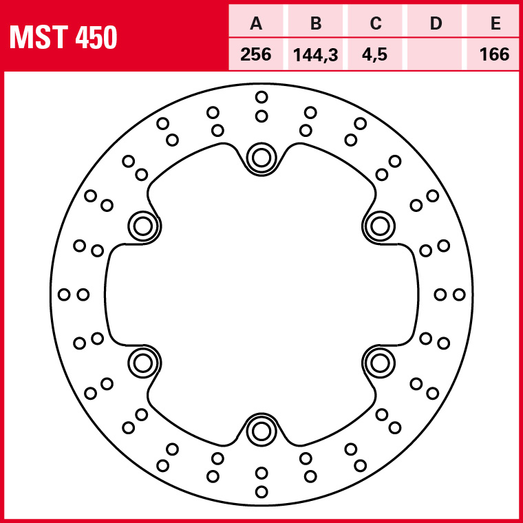 TRW disco de freno Allround rígido MST450