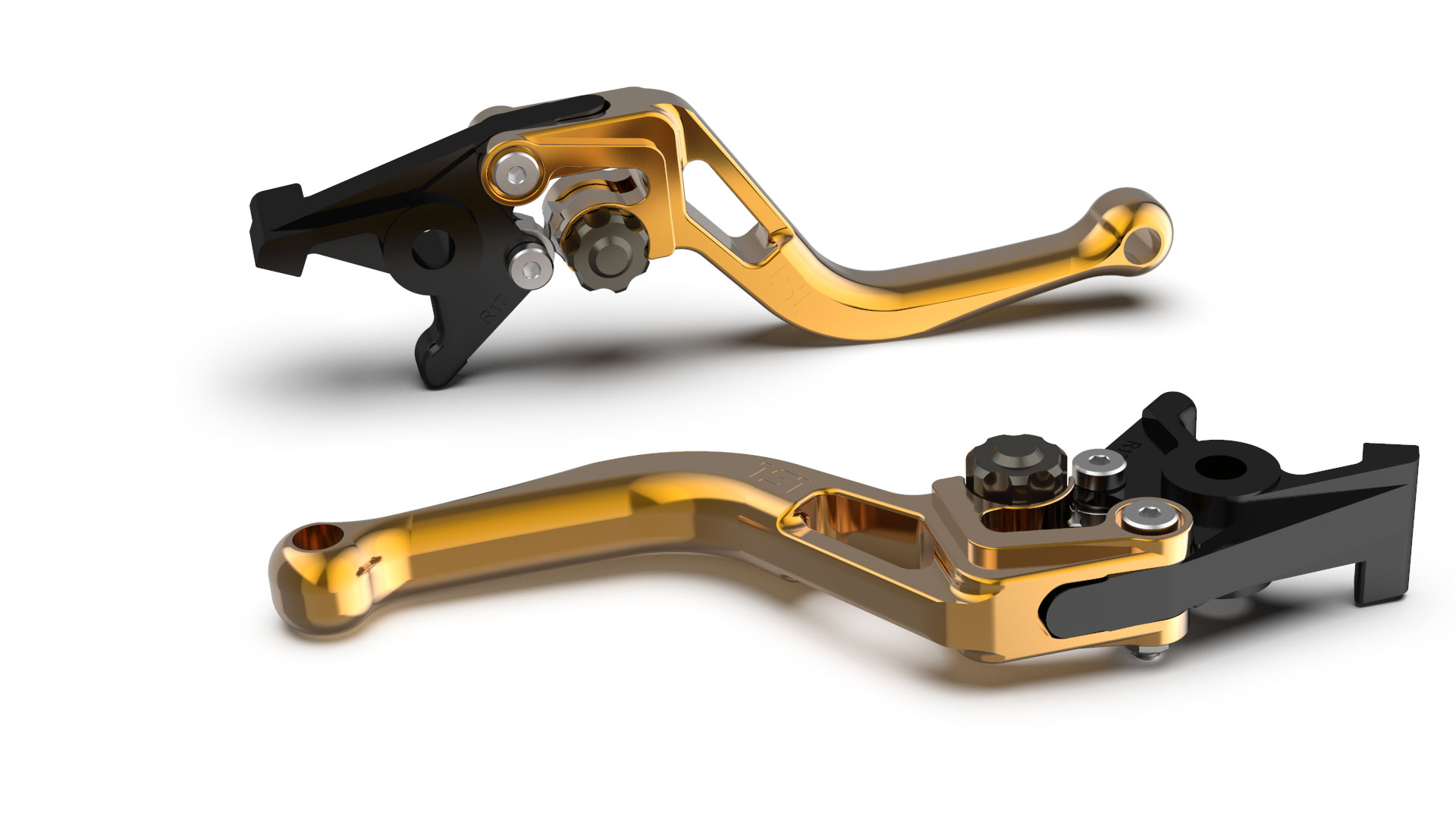 Maneta de freno LSL BOW R82, corta, oro/antracita
