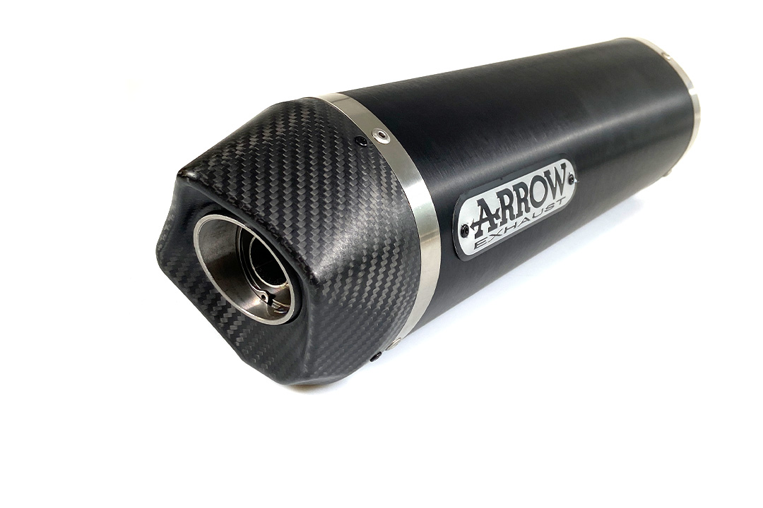 ARROW Escape RACE TECH para Yamaha T-Max 530 2017- y T-Max 560 2020- de aluminio, negro