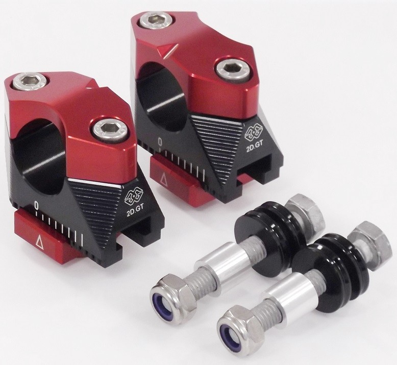Elevadores de manillar ajustables GILLES 2DGT negro/rojo