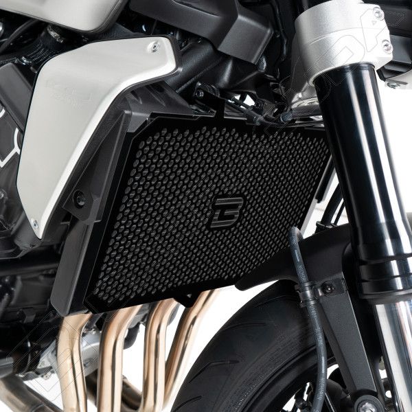 Barracuda protección del radiadoz, Aluminio negro, para Honda CB1000R SC80 2018- , CB1000 Hornet 2025-