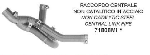 Tubo de reemplazo del catalizador de competición ARROW para Ducati Panigale V2, V2S, 2025- , sin catalizador