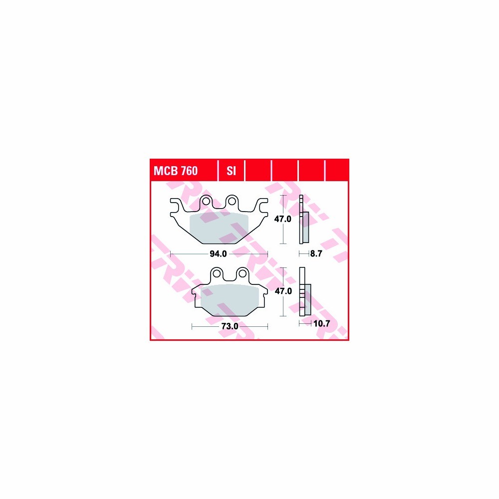 TRW pastillas del frenosatz Allround MCB760