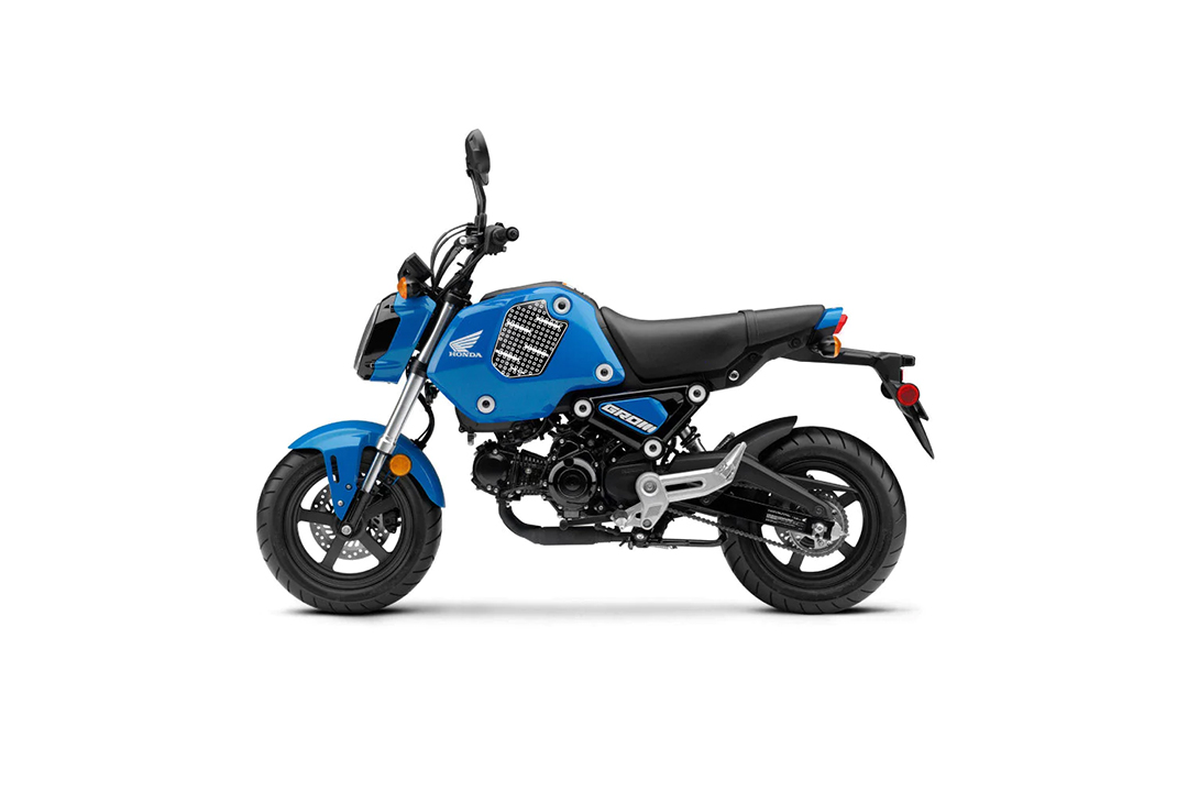 Almohadilla de tracción Stompgrip depósito de gasolina negra, Icon, Kit de tracción para moto de calle - Lados de tracción, para Honda MSX125 Grom, 2021-2024