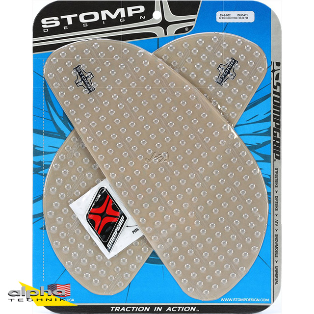 Stompgrip transparente, Volcano, para Ducati 748 (R, S, SPS), 2000-2003, 996 (R, S, SPS), 2000-2001, 998 (R, S), 2002