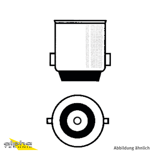 LÁMPARA 12V 21W, BAU15s, bola bombilla amarilla