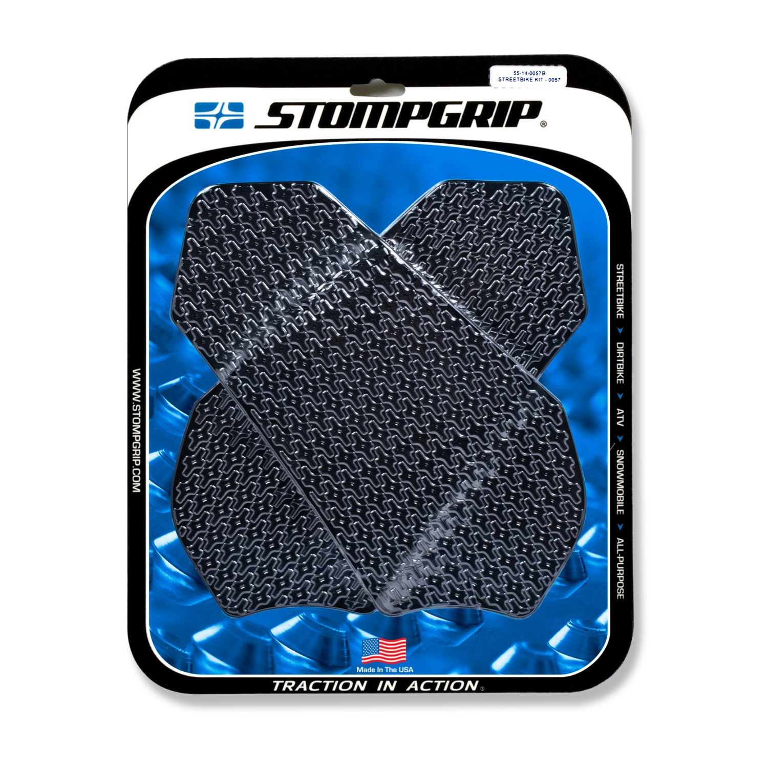 Almohadillas de tracción Stompgrip negras, para Suzuki GSXR600, 750, 2011-2025