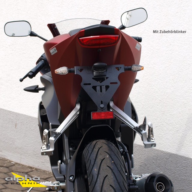Soporte de matrícula alpha Technik Yamaha YZF-R125; Tipo RE11; Año del modelo 2014-
