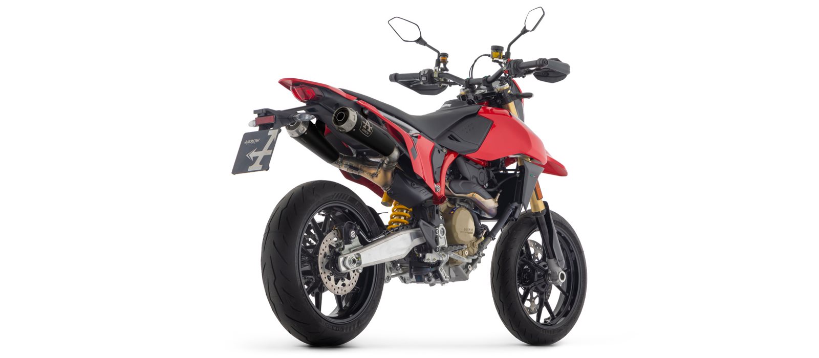 ARROW Escape PRO-RACE DARK de Acero Inoxidable para Ducati Hypermotard 698 Mono /RVE, a partir del año modelo 2024-