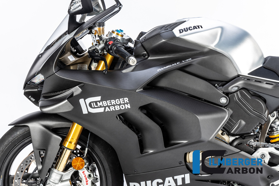 Ilmberger Carbon Panel lateral de carenado lado izquierdo mate Panigale V4 R