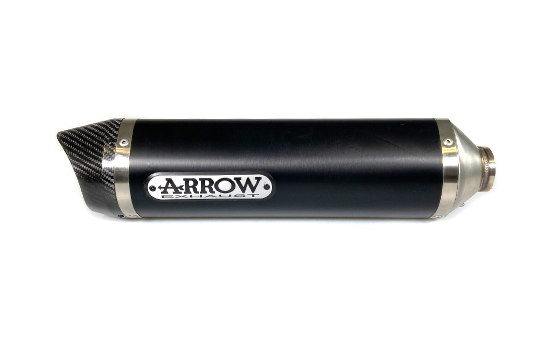 Silenciador ARROW THUNDER para KTM Duke 125 / Duke 200 2011-2016, aluminio negro (Solo con tubo intermedio ARROW)