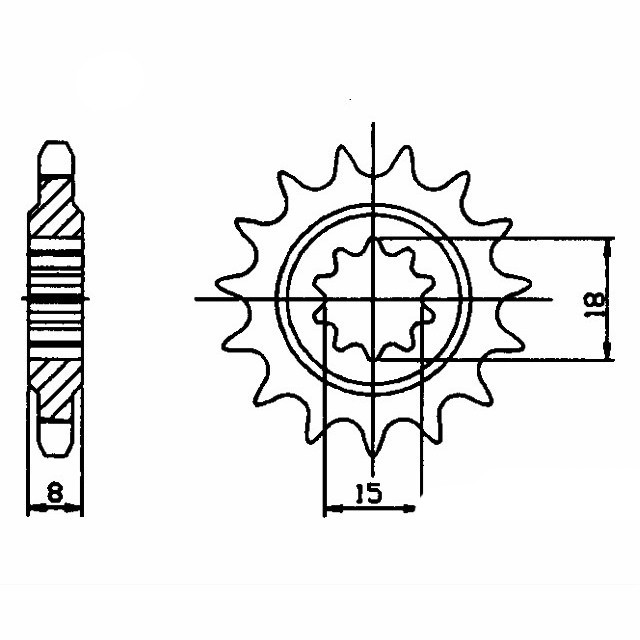 Piñón, 11 dientes, Paso 415