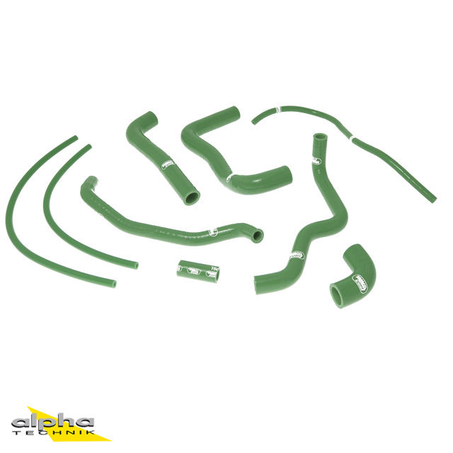 SAMCO SPORT Kit de mangueras de silicona B.R. verde para Aprilia RSV1000R Tuono 1000R Factory años 2004-2010