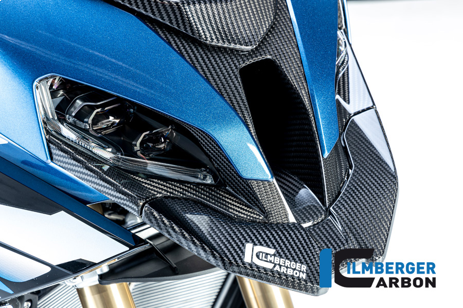 Parte central superior del carenado de carbono Ilmberger, entrada de aire, brillante, BMW S1000XR 2020- M1000XR 2024-