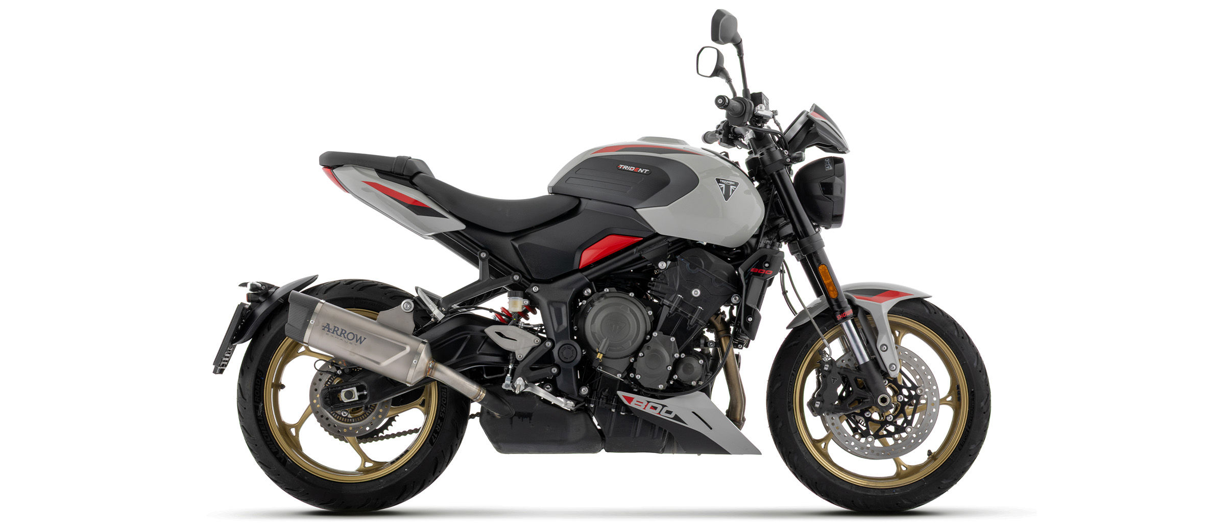 ARROW Silenciador INDY RACE EVO Titanio con tapa de carbono para Triumph Trident 800, 2026-