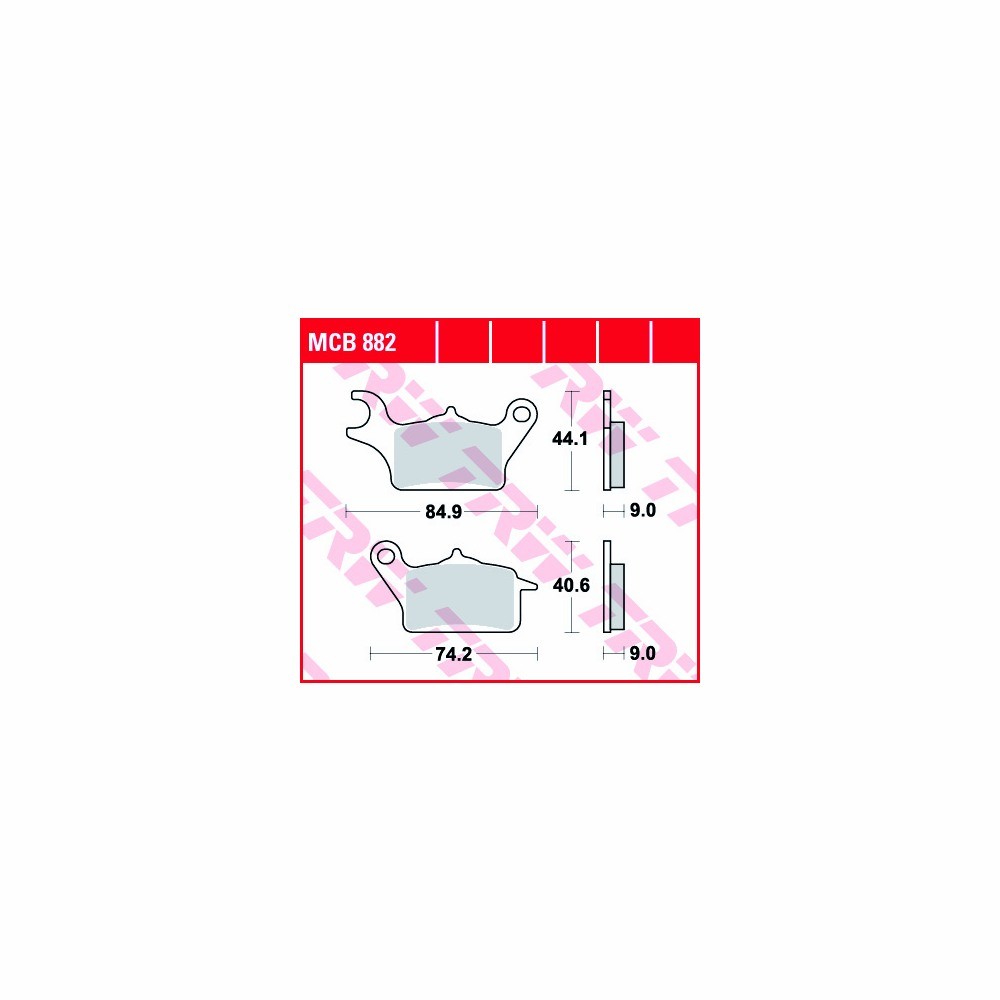 Juego de pastillas del freno TRW Allround MCB882 anterior, delanteroe
