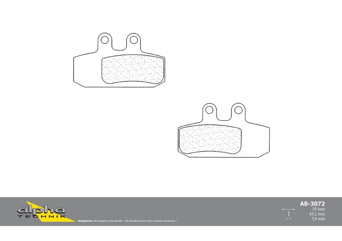 alpha Technik pastillas del freno para Scooter con ABE