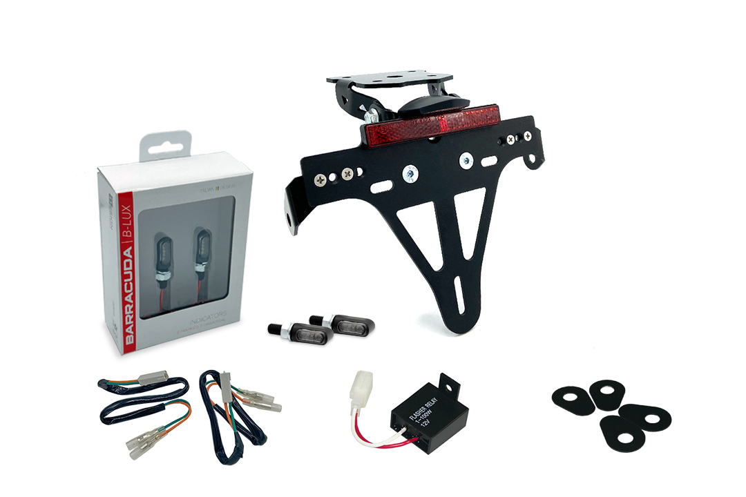 Kit Portamatrículas-luz de intermitente M-LED (anterior, delanteroe + trasero) para Kawasaki Z800 a partir del año de modelo 2013