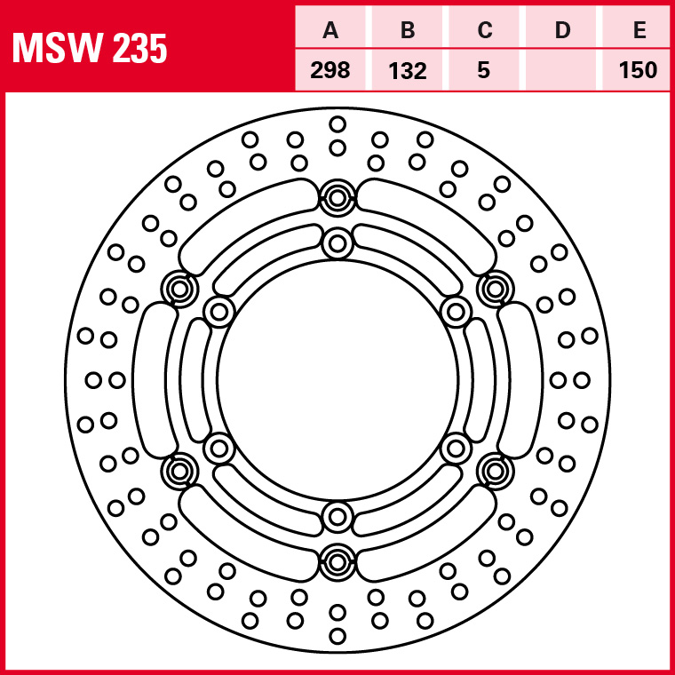 TRW disco de freno Universal Flotante MSW235