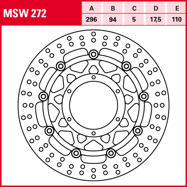 TRW disco de freno Flotante Universal MSW272