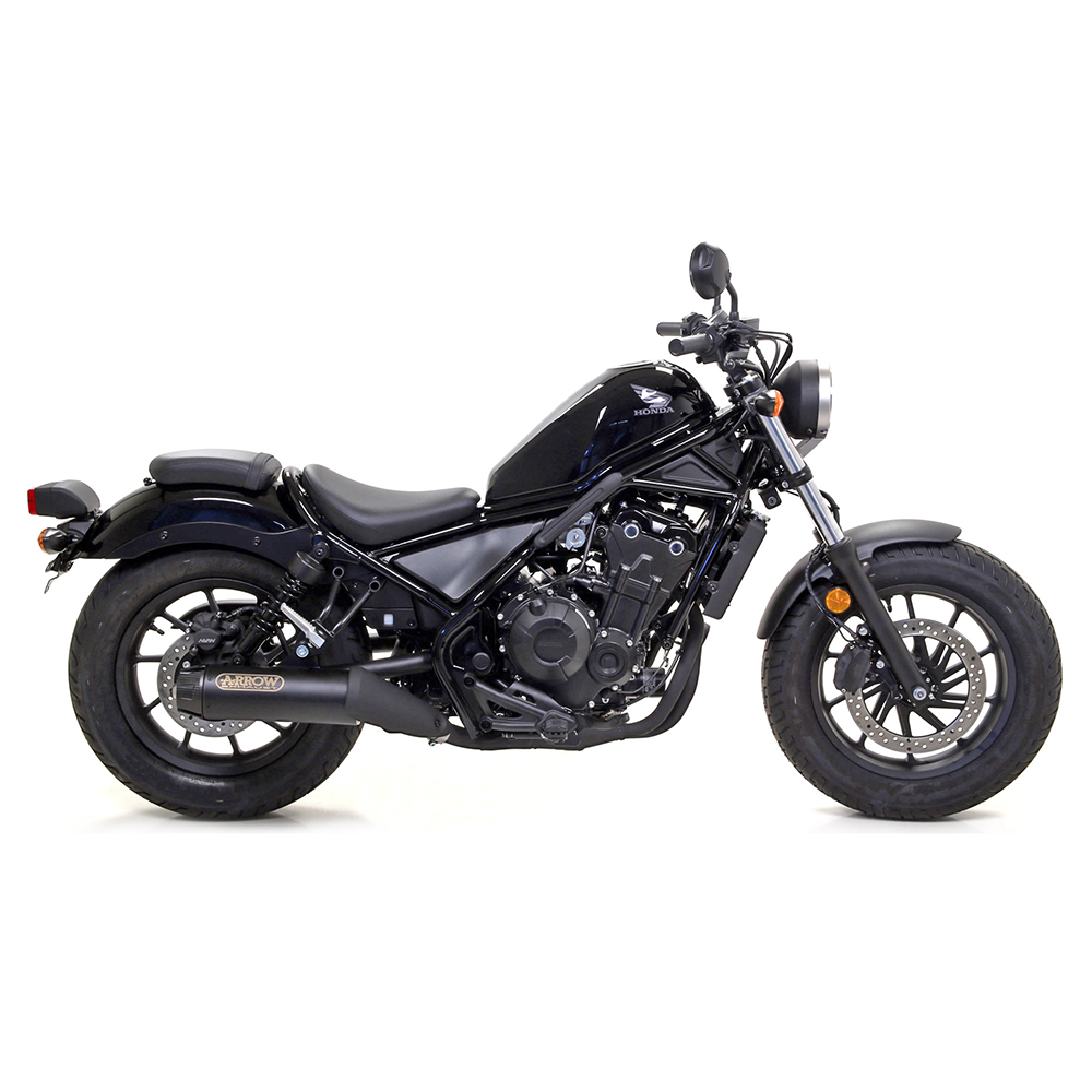 ARROW Escape REBEL Sip-On de acero inoxidable negro para Honda CMX500 Rebel, años 2017-2022