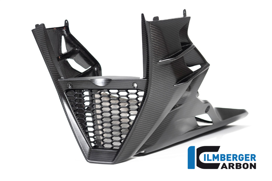 Spoiler de motor Ilmberger de carbono, versión larga completa brillante para Aprilia Tuono V4 2021-